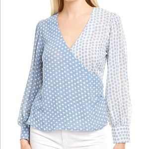 MOON RIVER Surplice Top - Blue